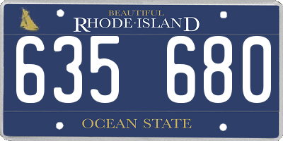 RI license plate 635680