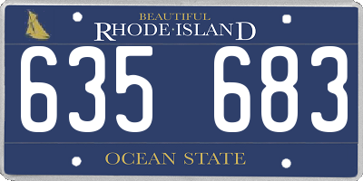 RI license plate 635683