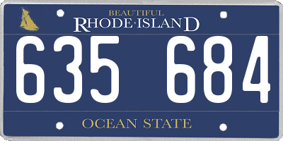 RI license plate 635684