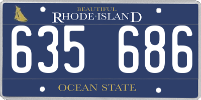 RI license plate 635686