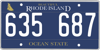 RI license plate 635687