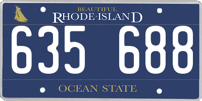 RI license plate 635688