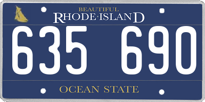 RI license plate 635690