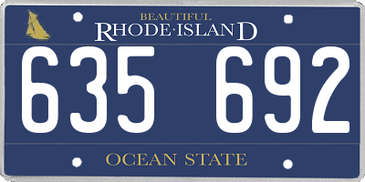 RI license plate 635692