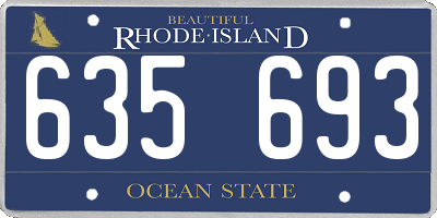 RI license plate 635693