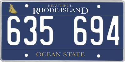 RI license plate 635694