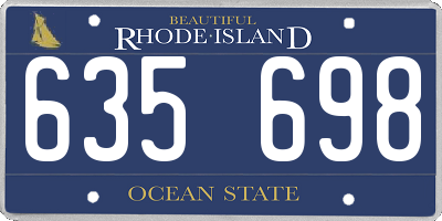 RI license plate 635698