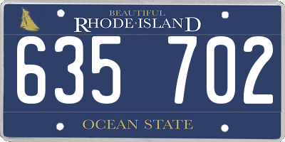 RI license plate 635702