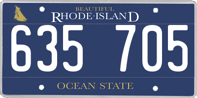 RI license plate 635705