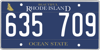 RI license plate 635709
