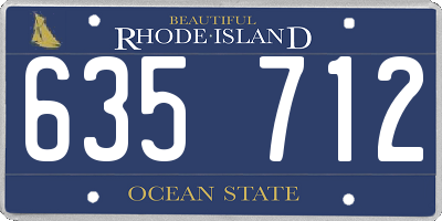 RI license plate 635712