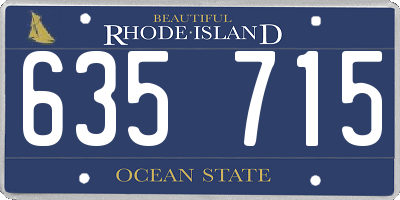 RI license plate 635715
