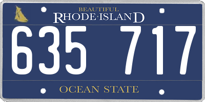 RI license plate 635717