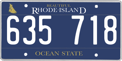 RI license plate 635718