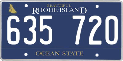 RI license plate 635720