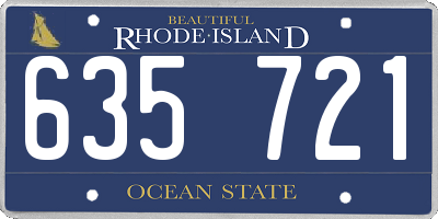 RI license plate 635721