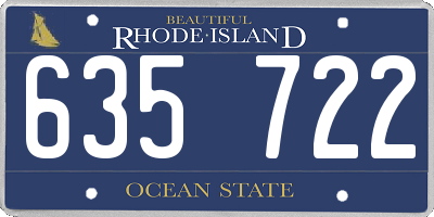 RI license plate 635722