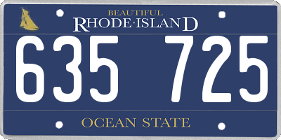 RI license plate 635725