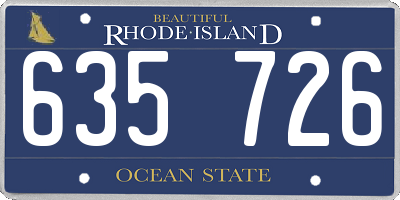 RI license plate 635726