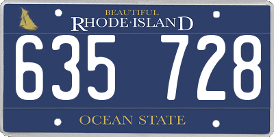 RI license plate 635728