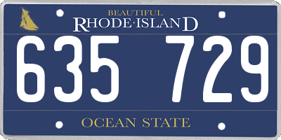 RI license plate 635729