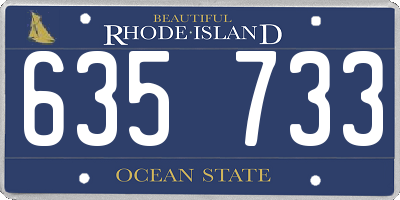 RI license plate 635733