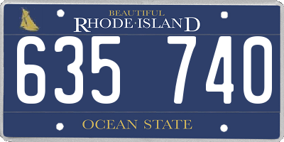 RI license plate 635740
