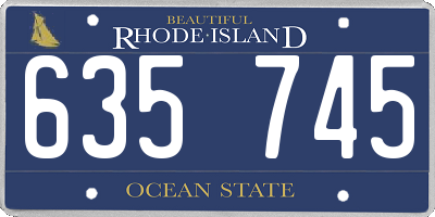 RI license plate 635745