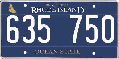 RI license plate 635750