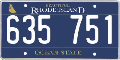 RI license plate 635751