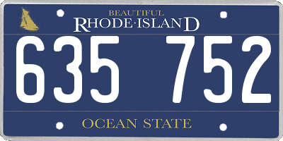 RI license plate 635752