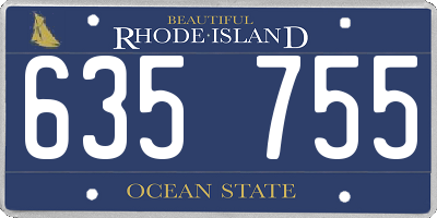 RI license plate 635755