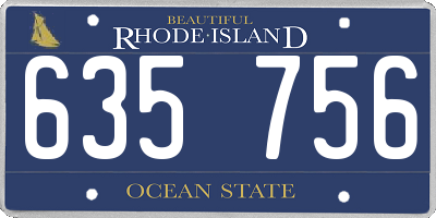 RI license plate 635756