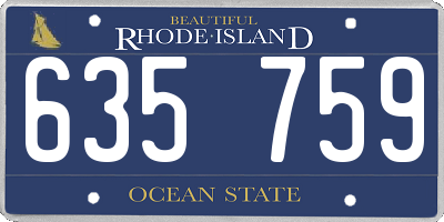 RI license plate 635759