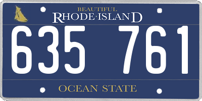 RI license plate 635761