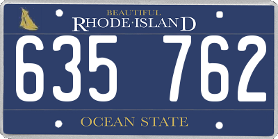 RI license plate 635762