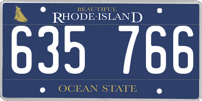 RI license plate 635766