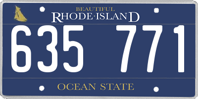 RI license plate 635771