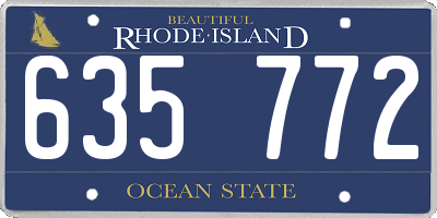 RI license plate 635772