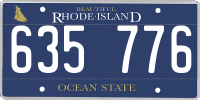 RI license plate 635776