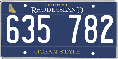 RI license plate 635782