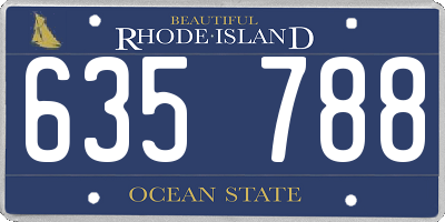 RI license plate 635788