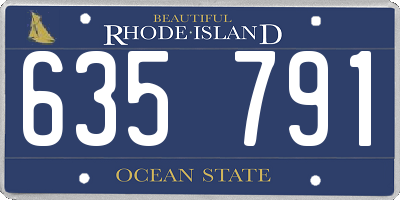 RI license plate 635791