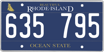 RI license plate 635795