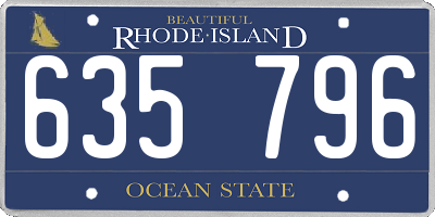 RI license plate 635796