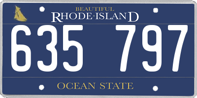 RI license plate 635797