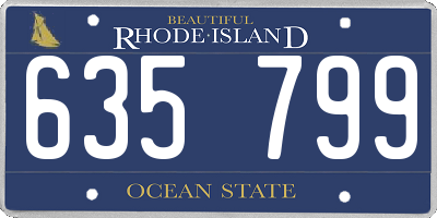 RI license plate 635799