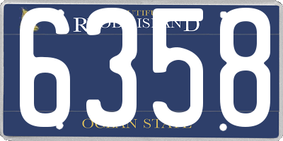 RI license plate 6358