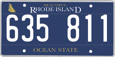 RI license plate 635811