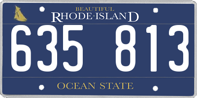 RI license plate 635813
